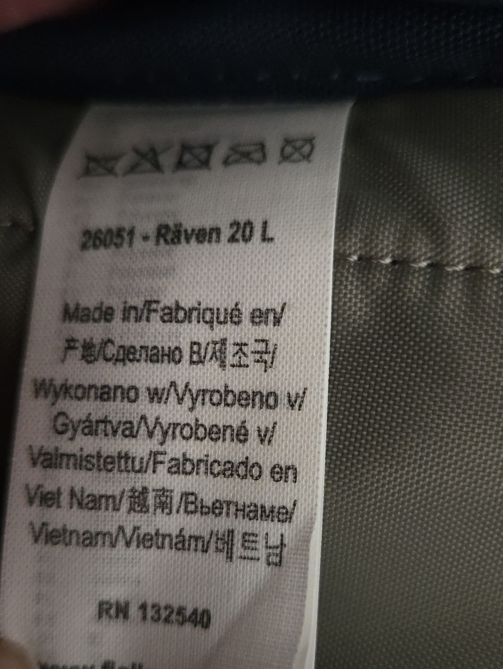 Fjallraven Raven G-1000 20 L Blue Backpack - Picture 8 of 11